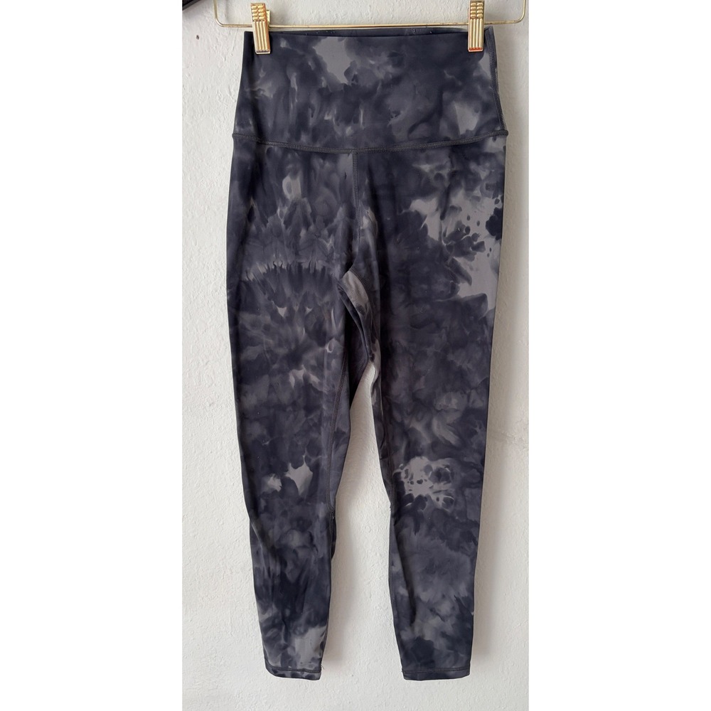Lululemon Girls Diamond Dye Align High Rise Leggings Size M Yoga Pants Grey
